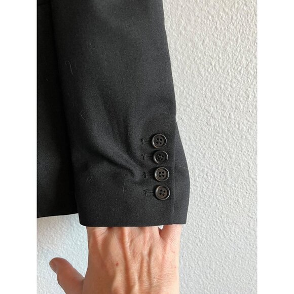 Theory Wool Etiennette Blazer Jacket One Button Black Size 4‎ - Picture 5 of 12